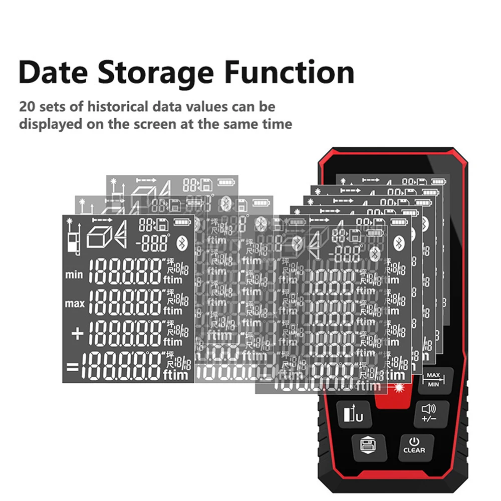 Laser Rangefinder Distance Meter Finder Building Measure Ruler 100m 200m rulerfinder build measure laser tape range device