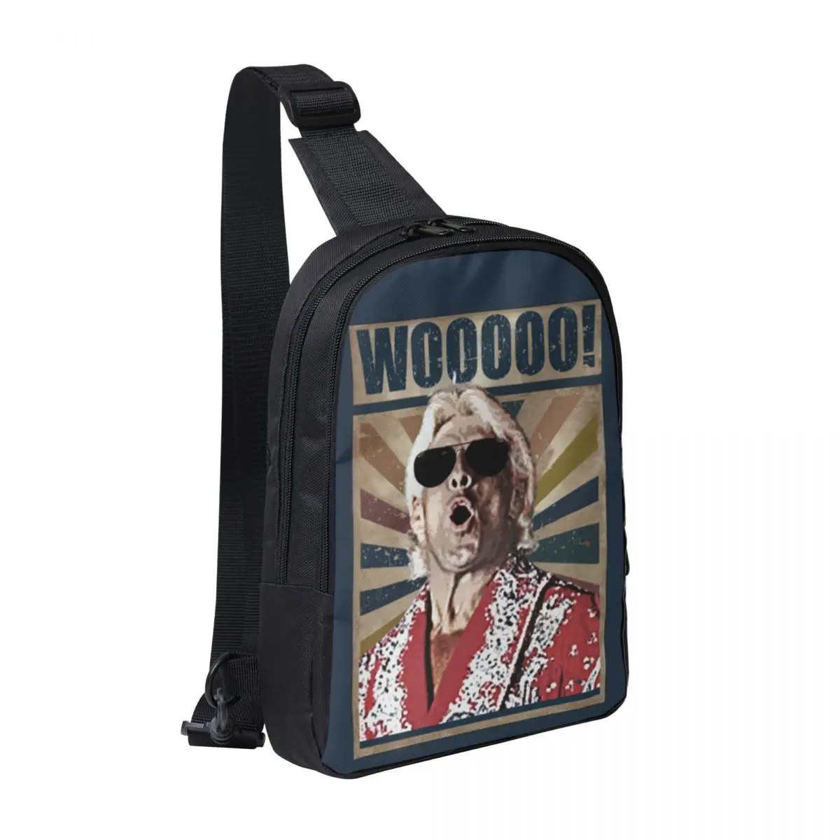 

Ric Flair Woooo Chest Bag Men Sling Crossbody Backpack Chest Bag Traveling Hiking Daypack Shoulder Bag