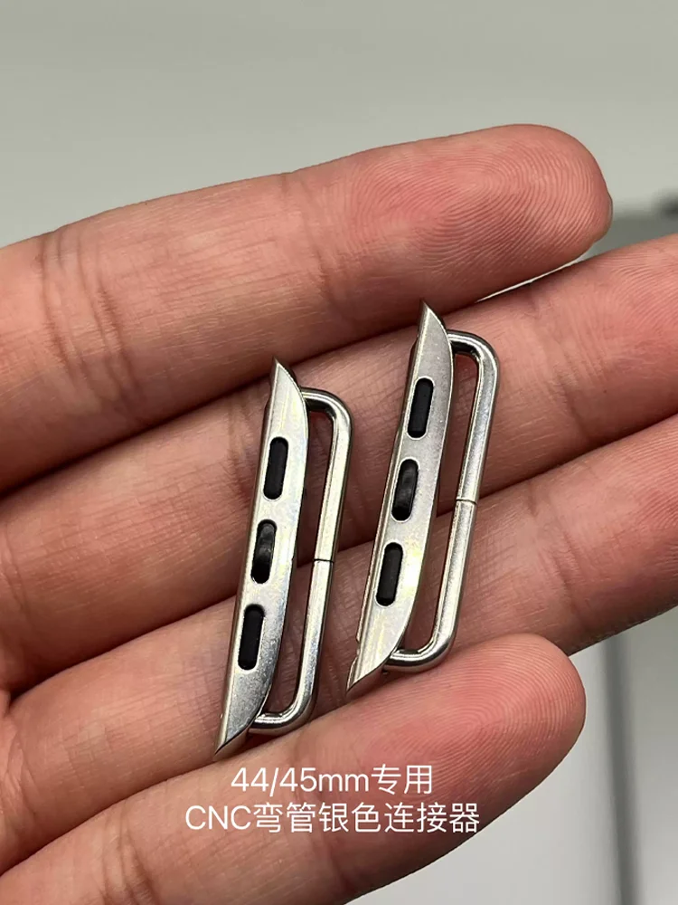 2pcs Connector Adapter for Apple Watch Ultra 2 49mm Band Connectors iWatch 10 9 8 7 SE 6 5 45mm 44mm 42mm Metal Clasp Adaptor