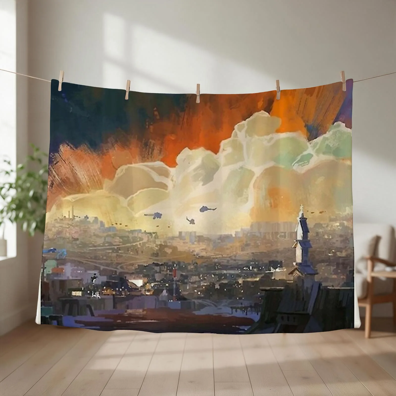 Disco Elysium Poster Throw Blanket couch cozy soft plush fuzzy picnic outdoor blanket