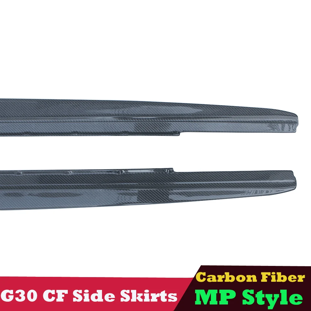 Genuine Carbon Fiber M Performance Style Side Skirts Extensions Bumper for BMW 5 Series G30 M5 F90 2017+