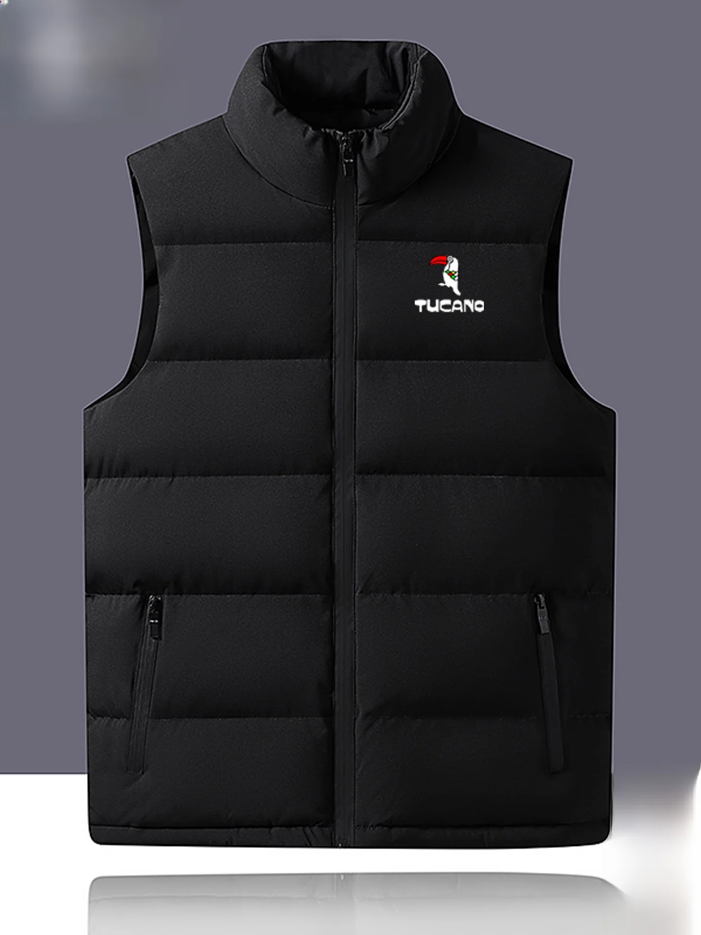 سترة رجالية شبابية من توكانو محشوة بالقطن، جاكيت دافئ بياقة عالية، ملابس خارجية مبطنة بالفرو مع سحاب، معطف سميك للخريف والشتاء #5