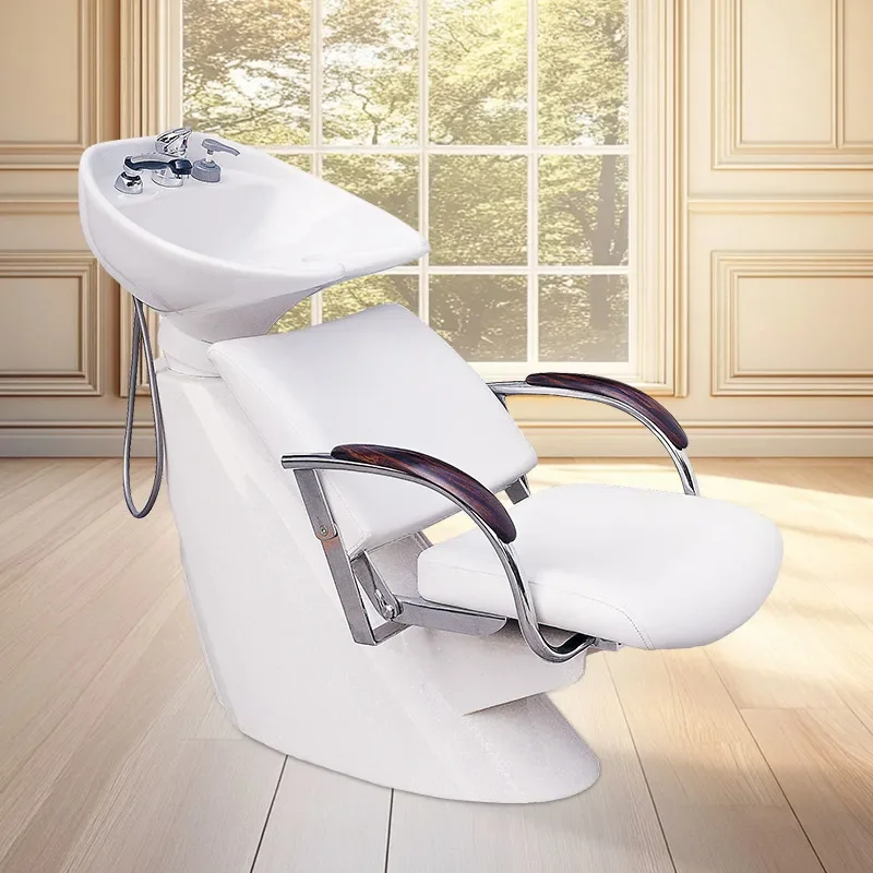 

Modern Reclining Hair Salon Washing Basin Bowl /Sink Saloon Shampoo Chair and Bowl