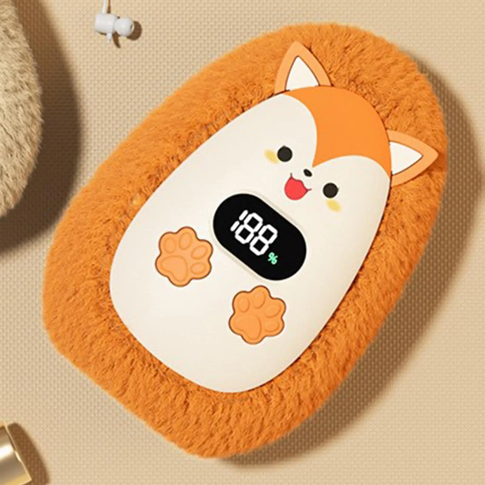 

Plush Hand Warmer Practical 3 Temperature Settings Reusable Lightweight Pocket Hand Warmer Winter for Home Office Boys Girls