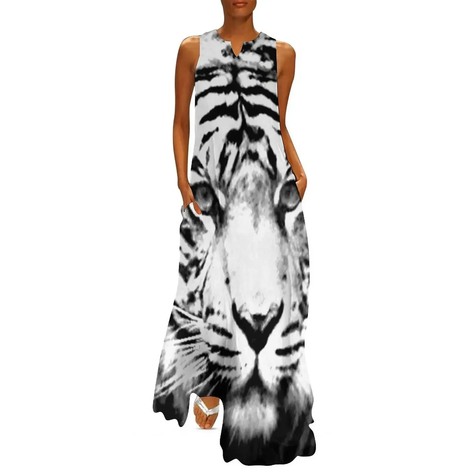 

Tiger Long Dress beach outfits for women Party dresses for women dresses for woman sexy dress Dress
