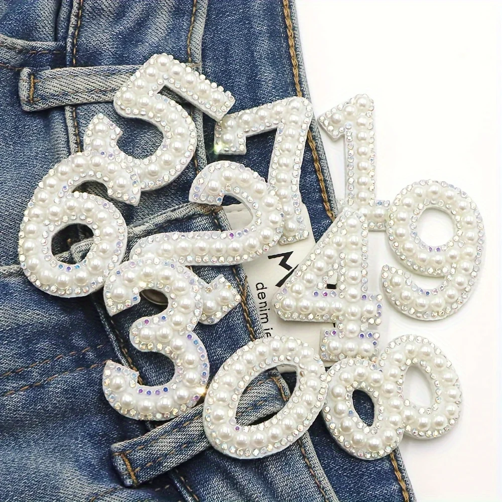 26 brief AB Strass Perle Englisch Alphabet Patch 3D Perlen Aufkleber Mixed Stickerei Patch Für Kleidung Logo Diy Applique – Detail 11