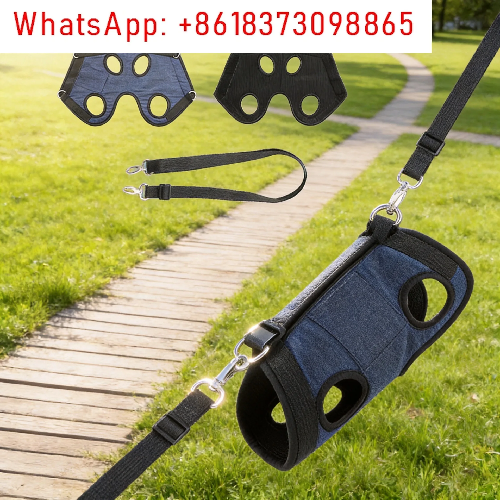 Pet going out cat and dog backpack single shoulder hand-held chest strap walking dog auxiliary belt leash grooming clothes