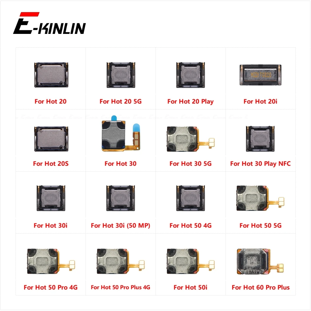 

Верхний динамик-приемник, наушники для infinix Hot 20 Play 20i 20S 30 NFC 30i 50 MP 50 Pro Plus 50i 60, запасные части