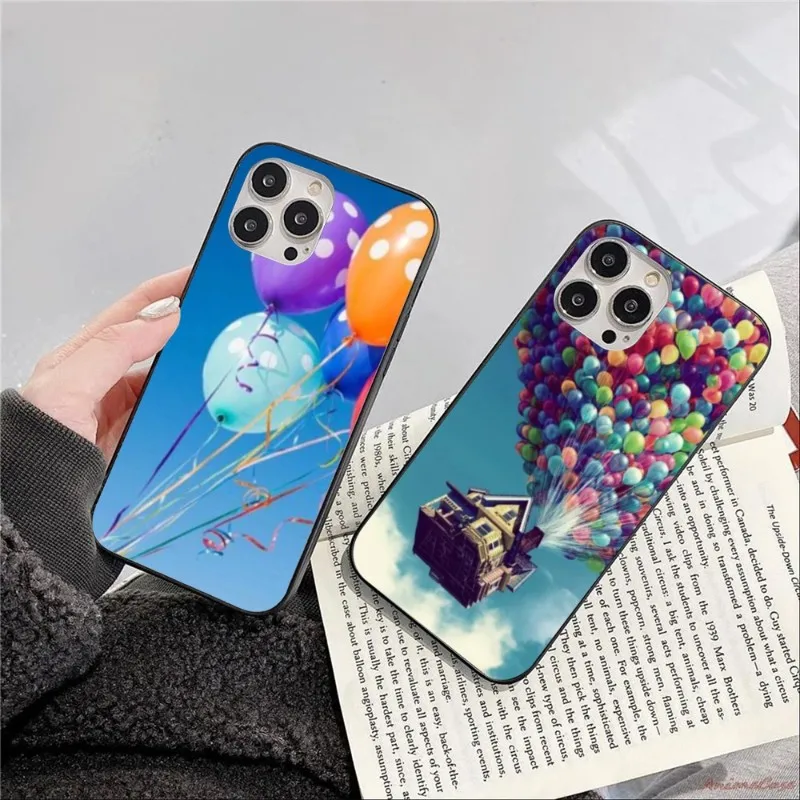 colourful balloon Phone Case For iPhone 14 13 12 11 XS X 8 7 6 Plus Mini Pro Max SE 2022 Soft Black Phone Cover