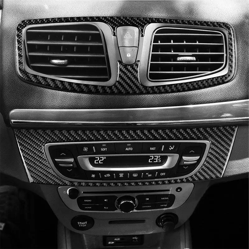 Car Inner Console AC Control Panel Air Outlet Vent Frame Trim For Renault Fluence Megane 3 RS 2009 2010 2011 2012 2013 2014 2015