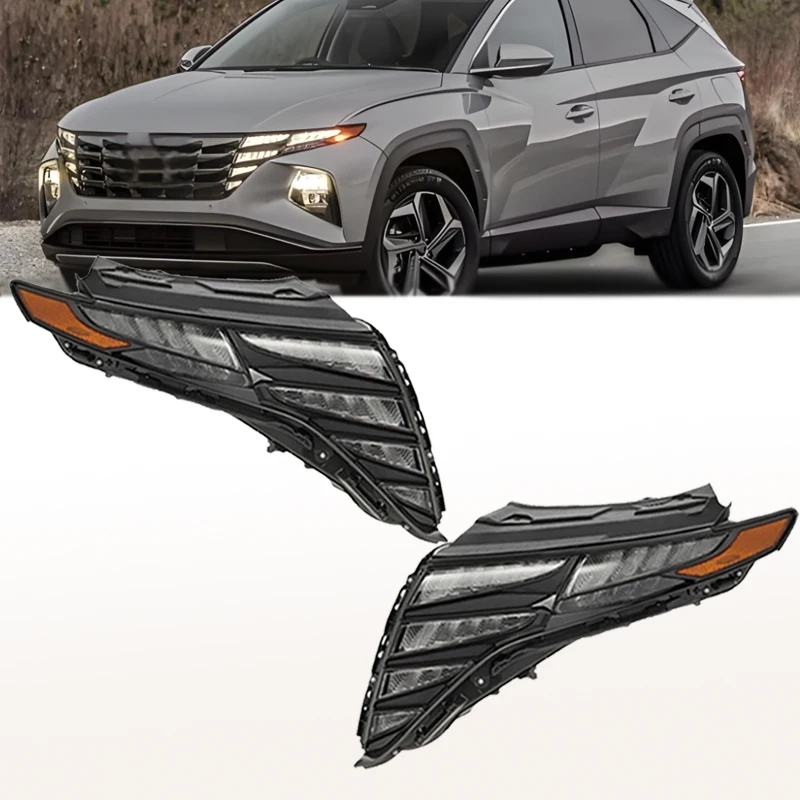 

Автомобильный передний бампер, фара, сигнал поворота, фонарь для Hyundai Tucson 2022 2023 2024 92207CW010 92208CW01 0 светильник DRL, фара
