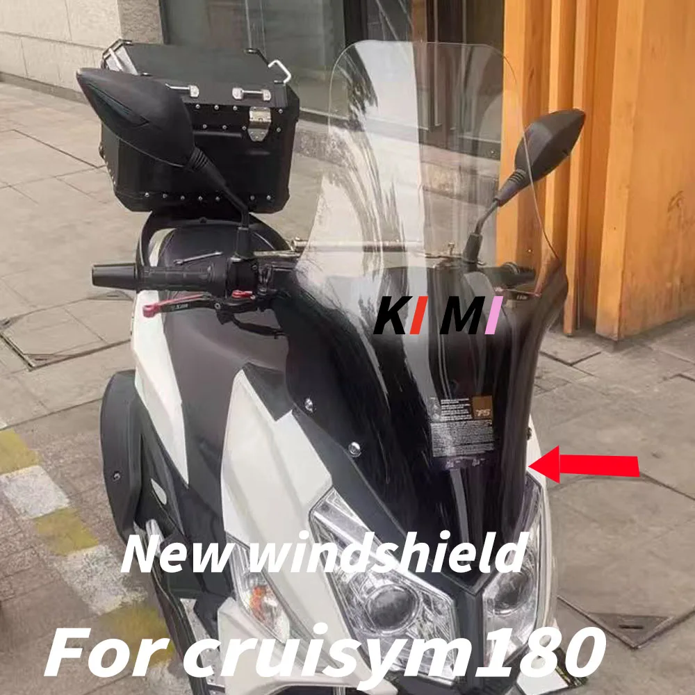 NEW For SYM cruisym180 enhanced windshield front windshield chest modified windshield imported glass