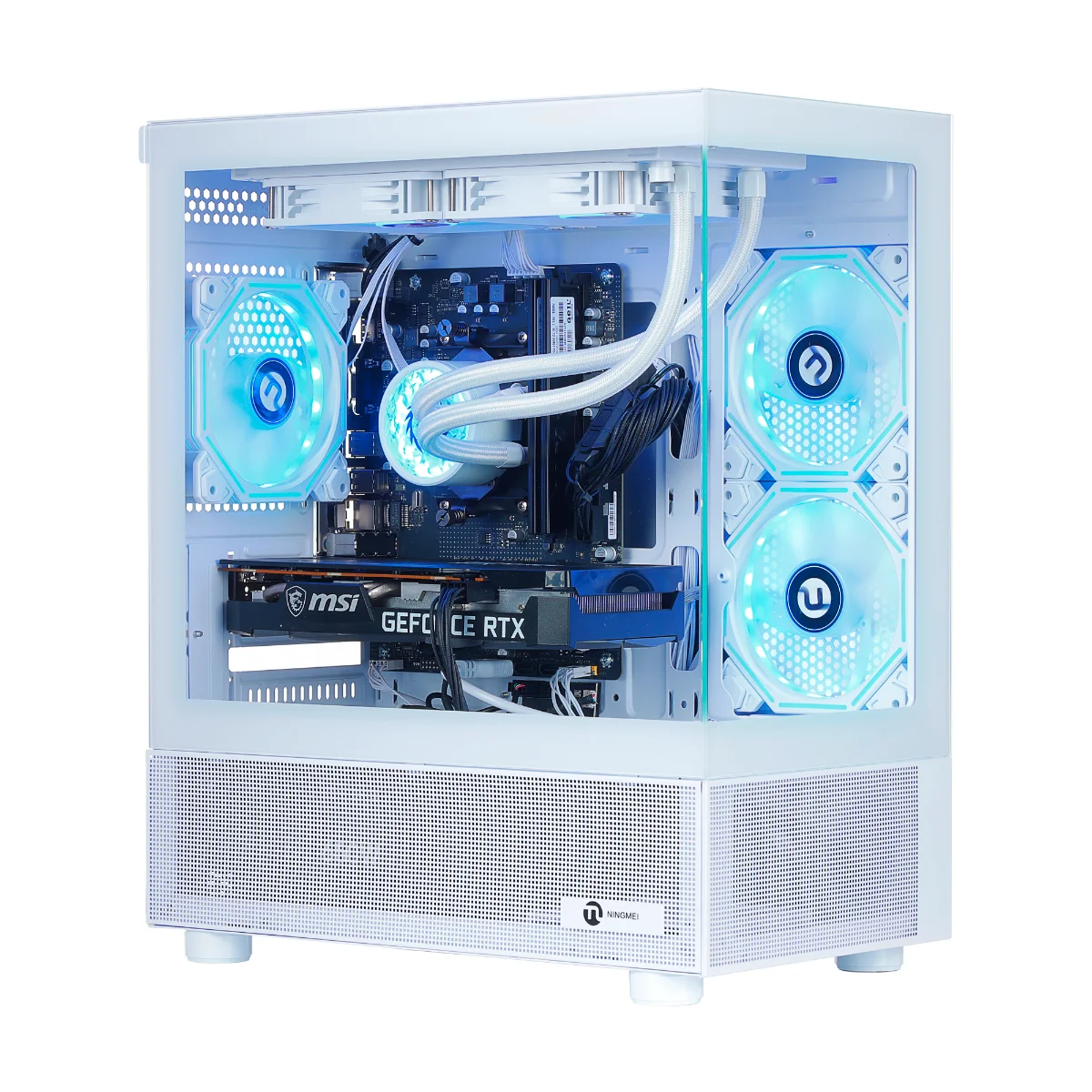 Ningmei Lumishore Gaming PC AMD Ryzen 7 5700X NVIDIA RTX 5060 32GB RAM 1TB SSD Wifi PC Gaming