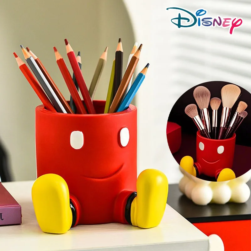 Креативный держатель для карандашей Disney с Микки Маусом, мультяшный многофункциональный держатель для хранения, органайзер для косметических кистей, офисный подарок для хранения