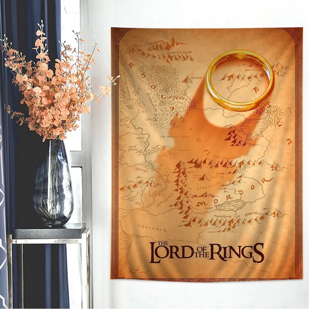 T-The L-Lords Of The R-Rings Cartoon Tapestry Wall Hanging Decoration Household Home Decor