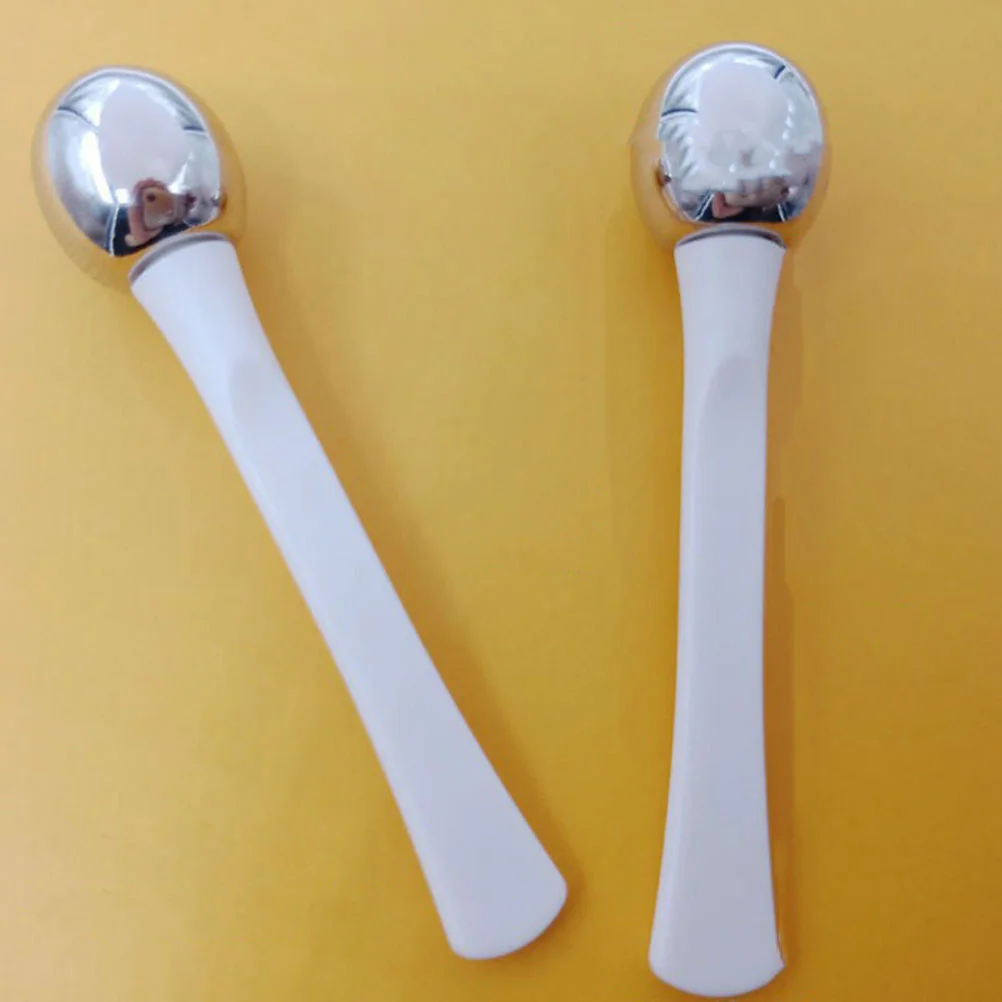 

4pcs Zinc Alloy Massage Spoon Eye Cream Applicators Beauty Tool Roller Spatula Woman Eye Massager Lightweight Durable Easy