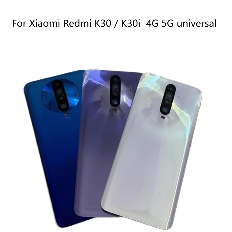 For Xiaomi Redmi K30 / K30i  4G 5G universal  Battery Back Cover Rear Housing Glass Case Replace Repair Spare Parts Lens lenses
