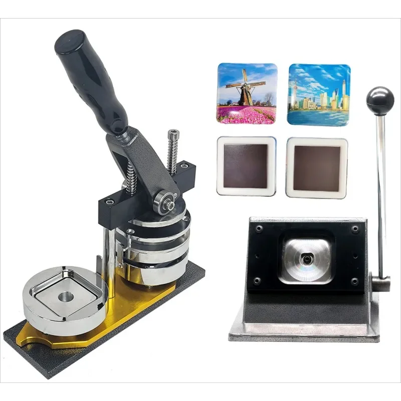 50*50mm 2*2 inch Square fridge Magnet maker Machine Kit with Paper Cutter and 100 sets fridge Magnet Materials