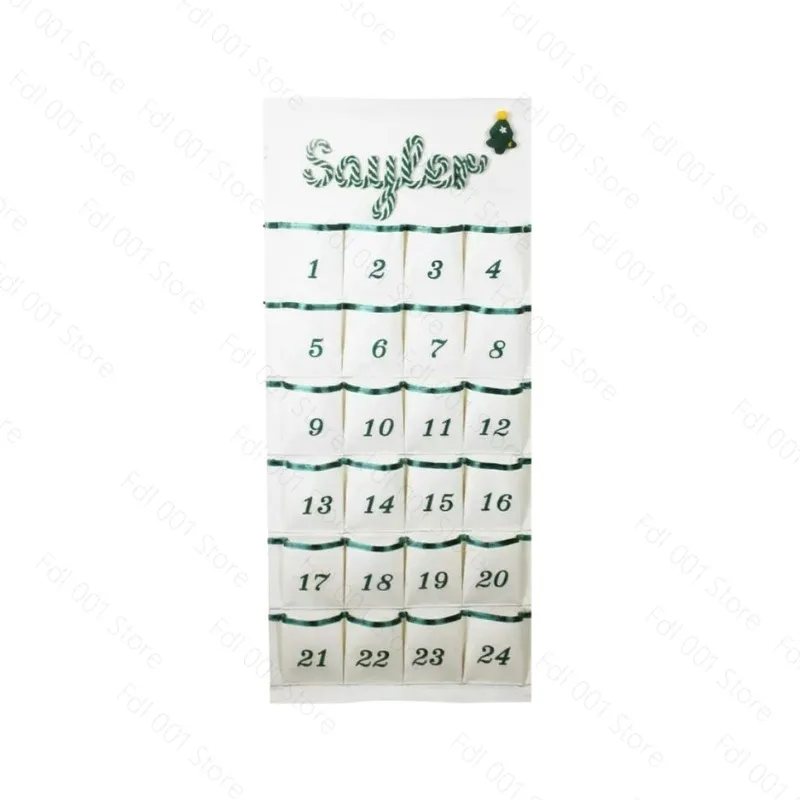 Personalized Hand Embroidered Christmas Advent Calendar Holiday Atmosphere Home Traditional Decoration