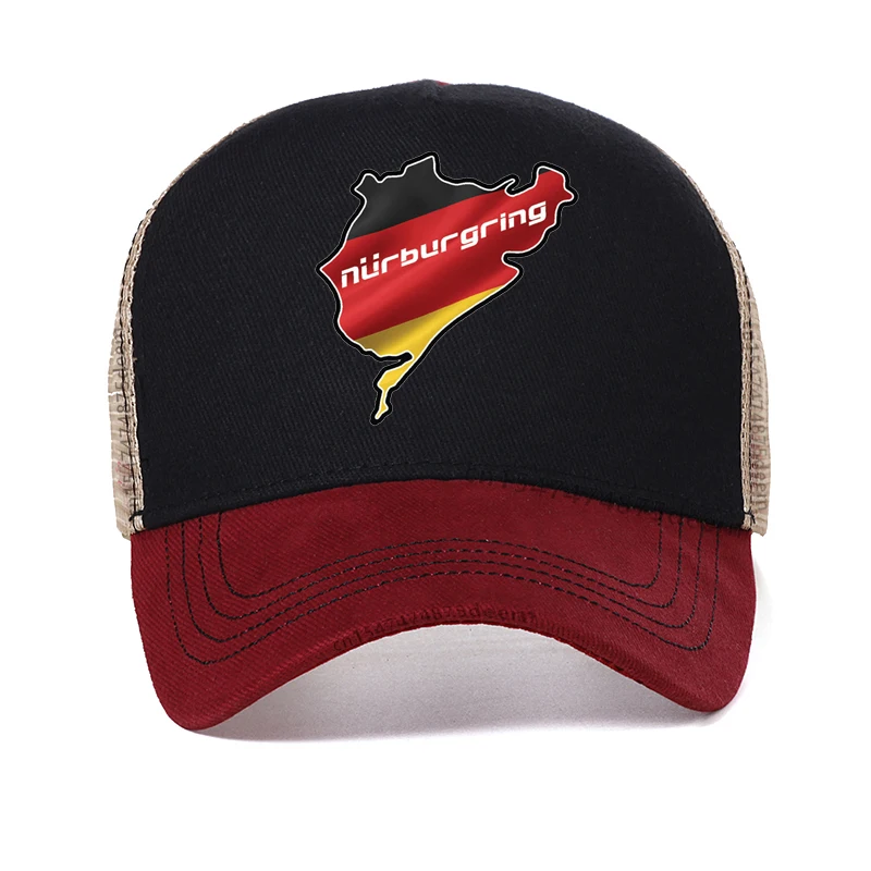 

Car Styling Racing Road Racing Nurburgring hat Casual Cotton Summer Mesh Breathable Trucker hats men racing Baseball Cap