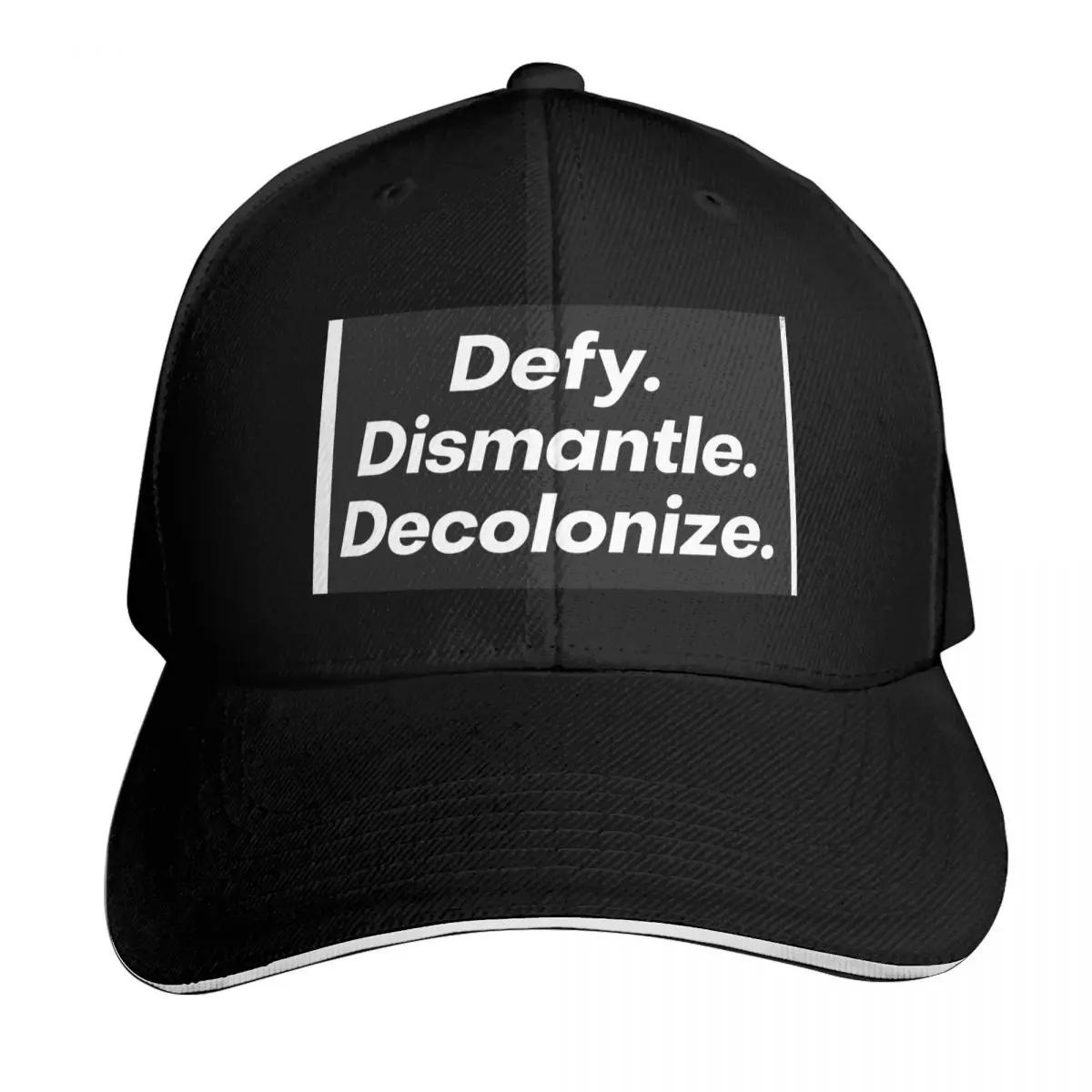 

defy, dismantle, decolonize Baseball Cap funny hat Uv Protection Solar Hat party Hat Luxury Brand Mens Hats Women's