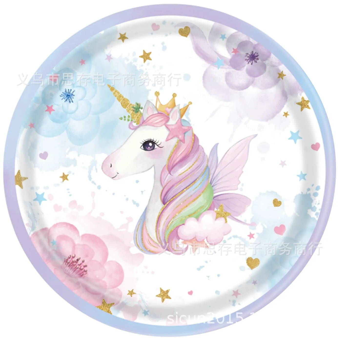 Disposable Rainbow Unicorn Tableware for Kids Unicorn Theme Party One Unicorn 1st 2 3  Happy Unicornn Birthday