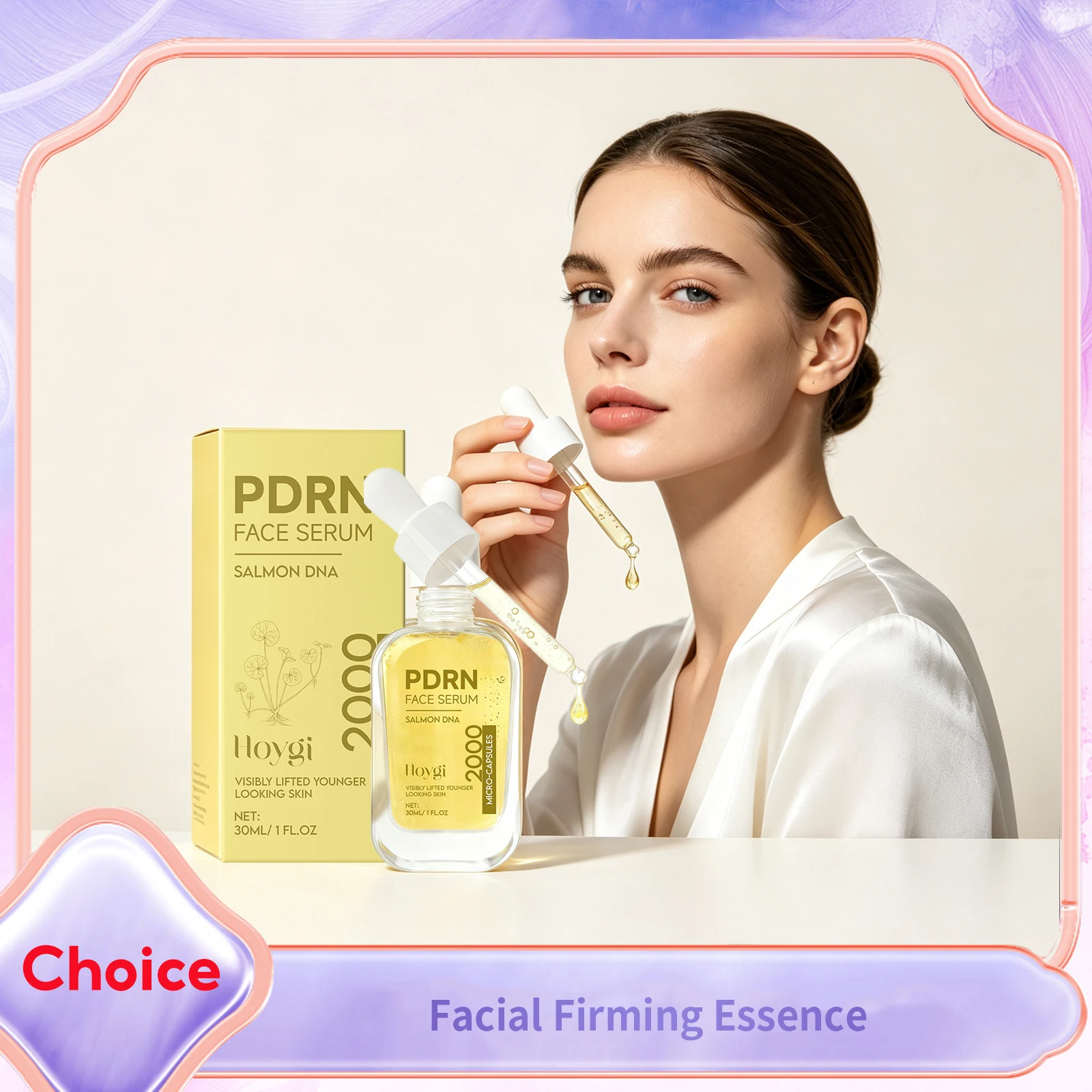 Hydrating Facial Serum PDRN Boost Skin Elasticity Sooth Dry Rough Tighten Skin Barrier Rejuvenating Hyaluronic Acid Face Essence