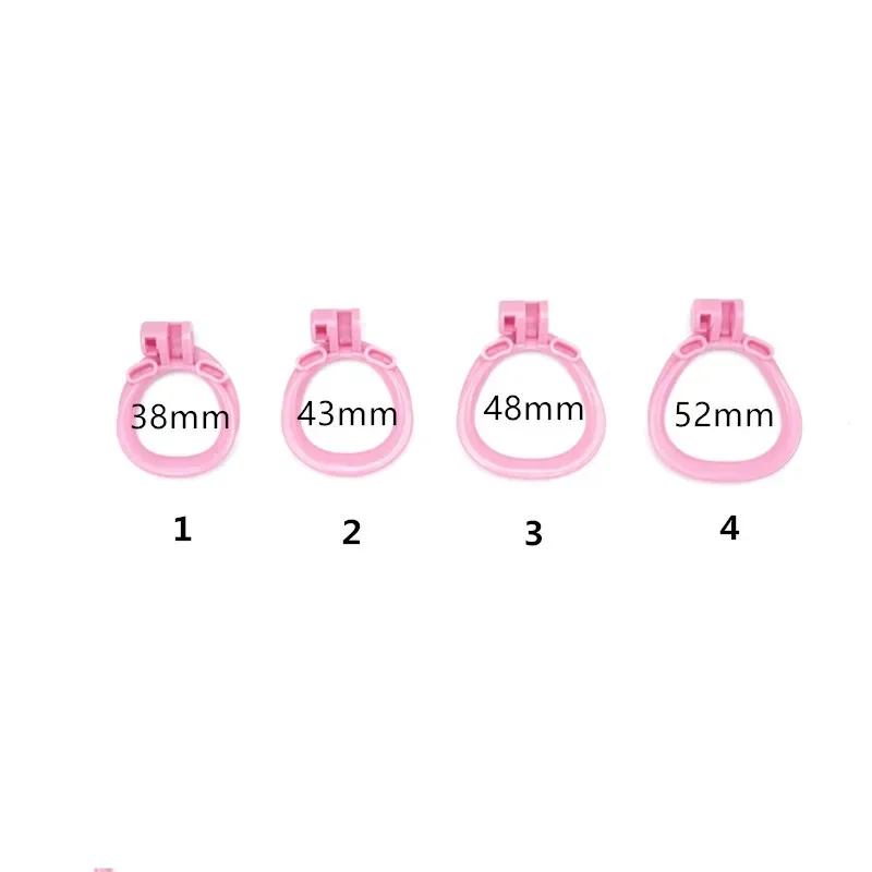 New Pink Penis Ring Urethral Lock Cock Cage Scrotum Restraint CBT Chastity Device Trainer Male Abstinence Sex Toy Adult Products