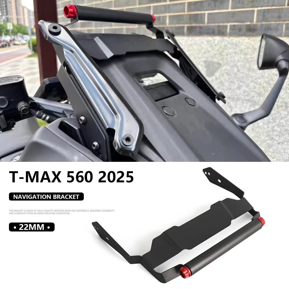 

22MM For YAMAHA TMAX 560 TMAX560 T-MAX560 2025 Motorcycle Front Phone Stand Holder Smartphone Phone GPS Navigaton Plate Bracket