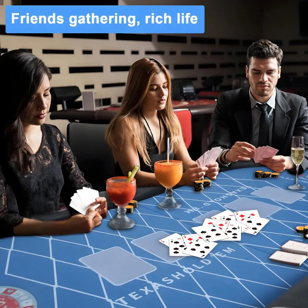 71 Inch Poker Table, 8 Folding Poker Table with Collapsible Legs, Padded Rail and Cup Holders, Portable Table for Texas Holdem image 3