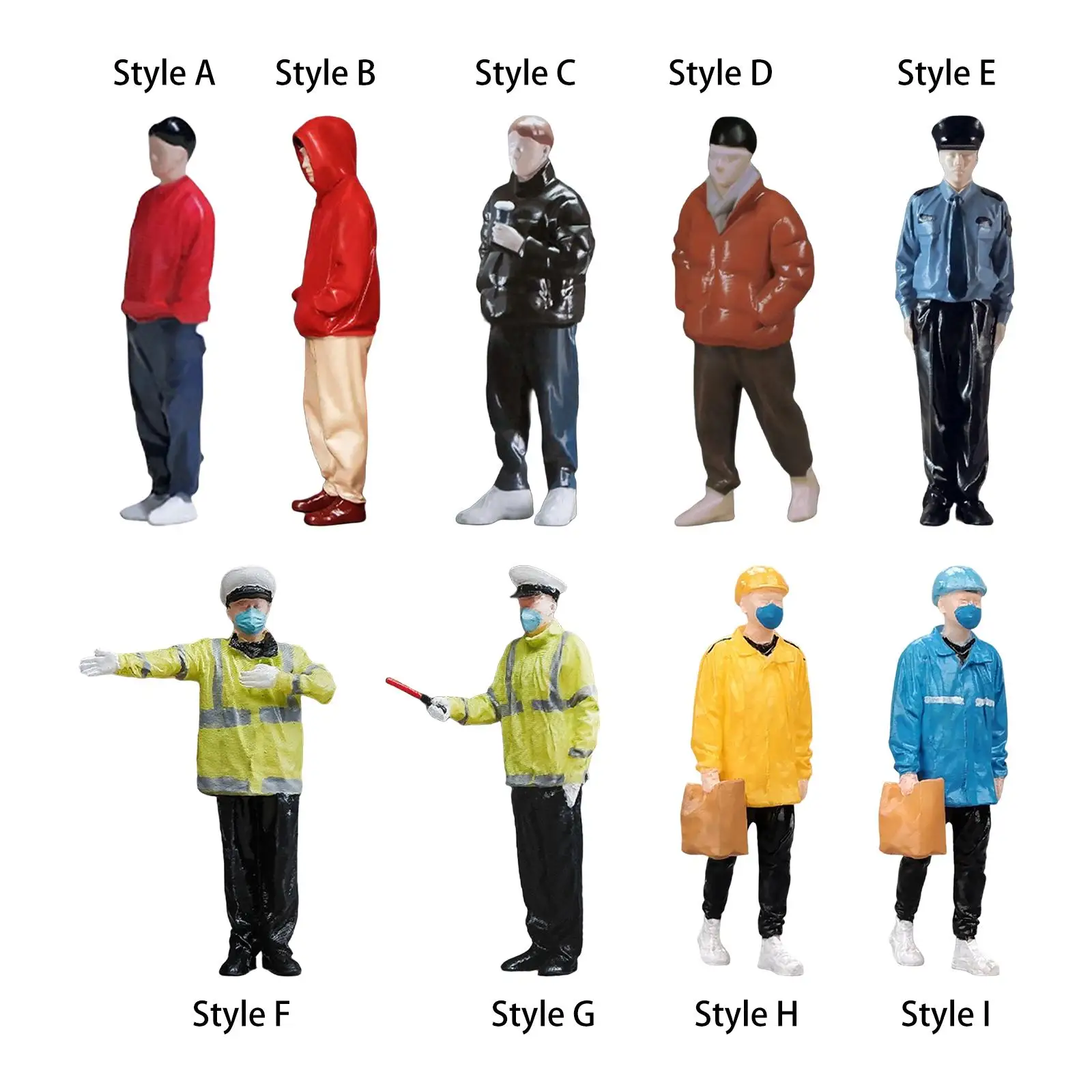 

1:32 People Figure Durable Miniature Architectural Building Characters Countertop Decor Painted DIY Projects Human Figurines