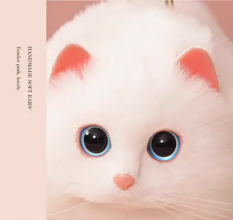 En axelväska Kvinnlig design Liten herr Messengerväska Mångsidig handgjord höst- och vinterplysch söt kattväska 8 best sales katt plyschväska - №1