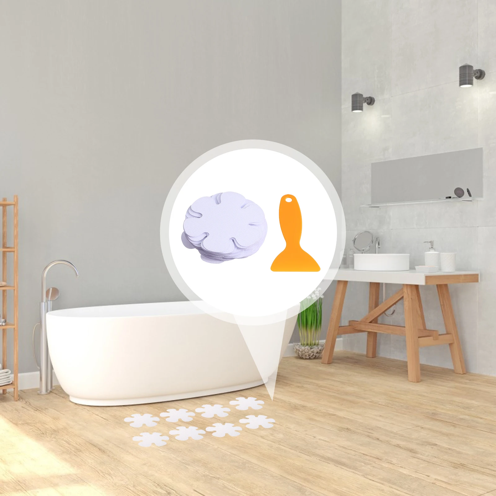 20 pezzi adesivi per vasca da bagno a forma di fiore adesivi antiscivolo adesivi per pavimento doccia decalcomanie bagno impermeabile antiscivolo di sicurezza