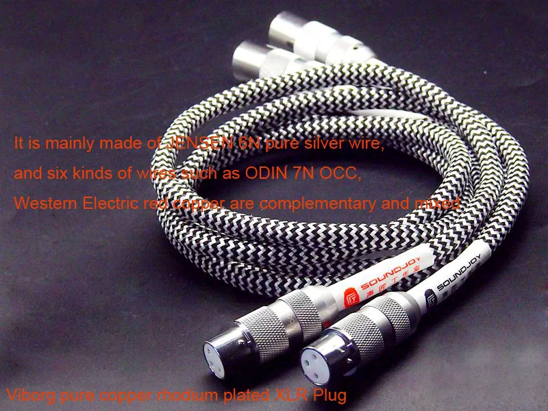 

HIFI XLR Male To Female Balanced Cable Plug JENSEN 6N Pure Silver ODIN 7N OCC Western Electric Red Copper Multiple Mixed