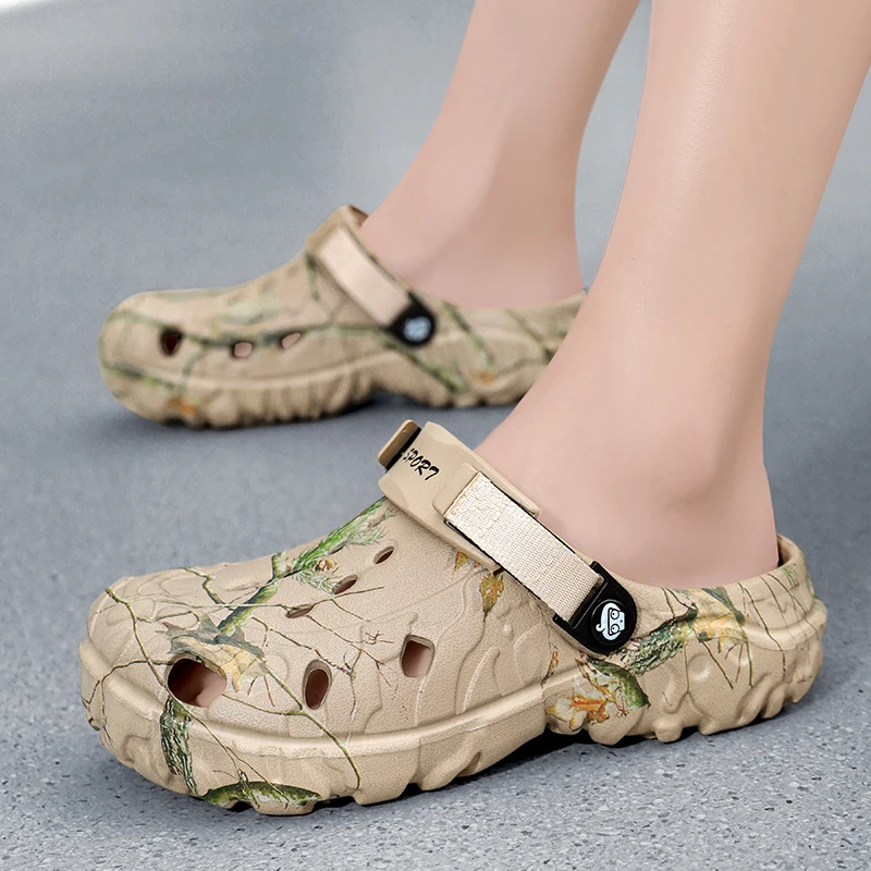 Good Quality Outdoor Beach Sandals Men Pu Leather Flats Solid Colour Men's Running Footwear Fashion Outsole Male Sports Outdoor