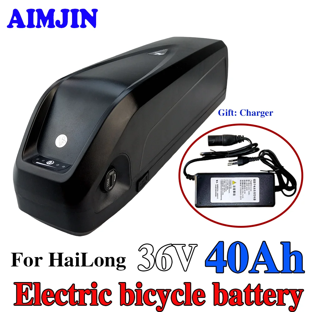 36V 40AH  e-bike Battery 36V Hailong Max 40A BMS 350W 500W 750W 1000W 1500W 21700 Cell BBS02 BBS03 BBSHD