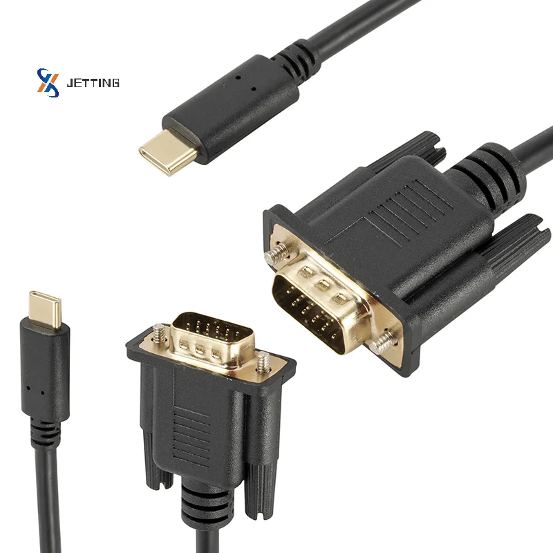

1,8 м USB C к кабелю VGA 1080P Тип C к адаптеру VGA для ноутбука