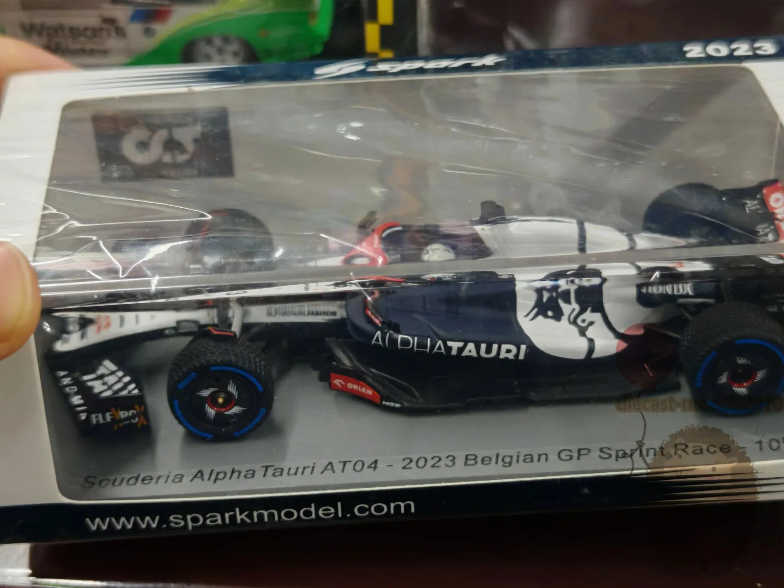 

Spark 1:43 Belgian Red Bull Second Team AT04 2023 Racing Resin Diecast Model Car