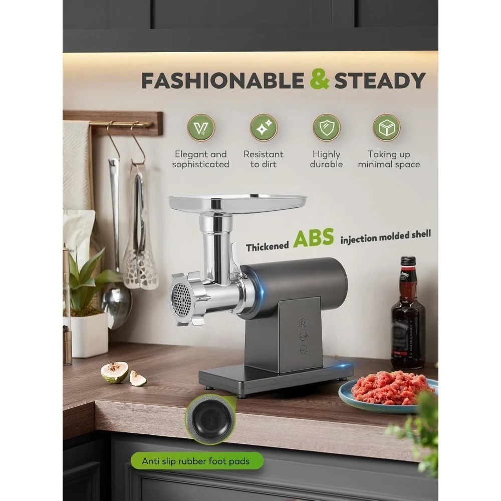 مفرمة لحم جديدة كهربائية 3200 وات مفرمة لحم ماكينة تقطيع متعددة الوظائف مع شفرة تقطيع 3 أطباق طحن 3 أدوات سجق #5