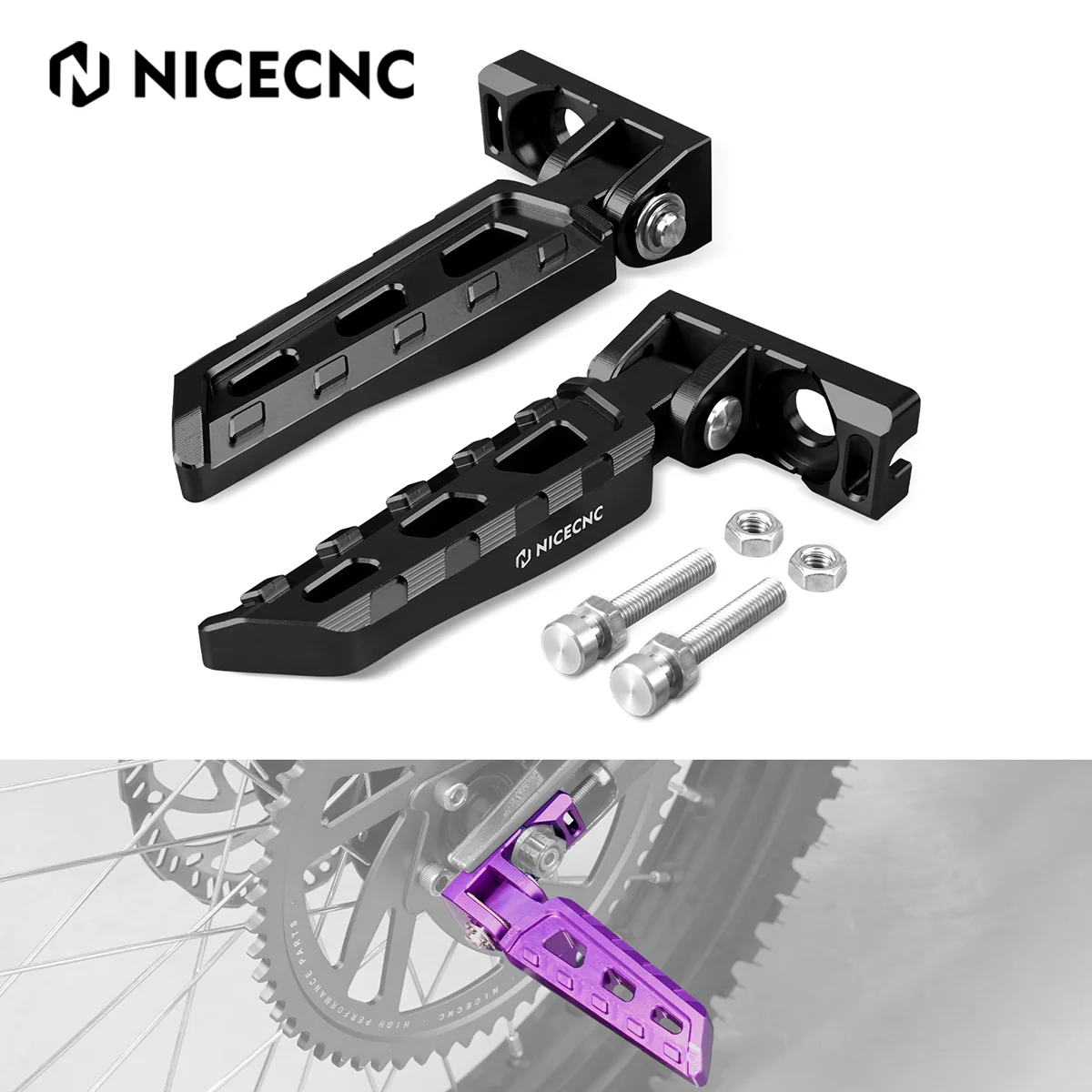 NICECNC Electric Bike Chain Tensioner Adjuster Block Rear Stund Peg Kit For Surron Light Bee X S L1E Sur-Ron Segway X160 X260