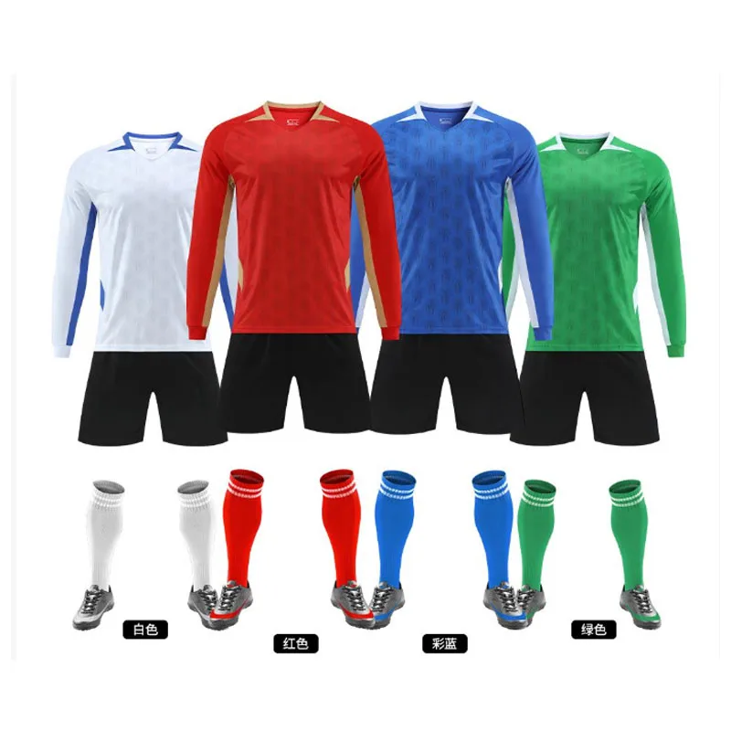 

Футбольный трикотаж с длинными рукавами для взрослых, спортивная одежда для мужчин и женщин, индивидуальная футбольная форма для футзала, детская командная тренировочная спортивная одежда, наряд
