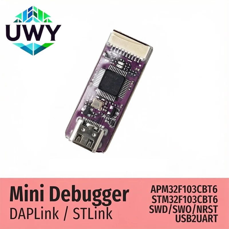 DAPLink ARM Debugger Downloader Emulator Programmer, USB Type-C Interface Support SWD Serial Port For STM32 Cortex-M MCU