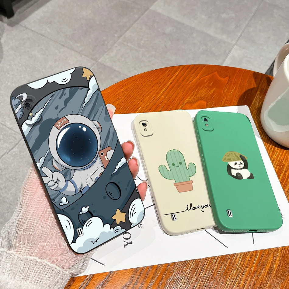 Case For Samsung A10 A10S M01S Romantic Flower Soft Liquid Silicone Camera Protection Phone Back Cover For Galaxy A 10 Bumper