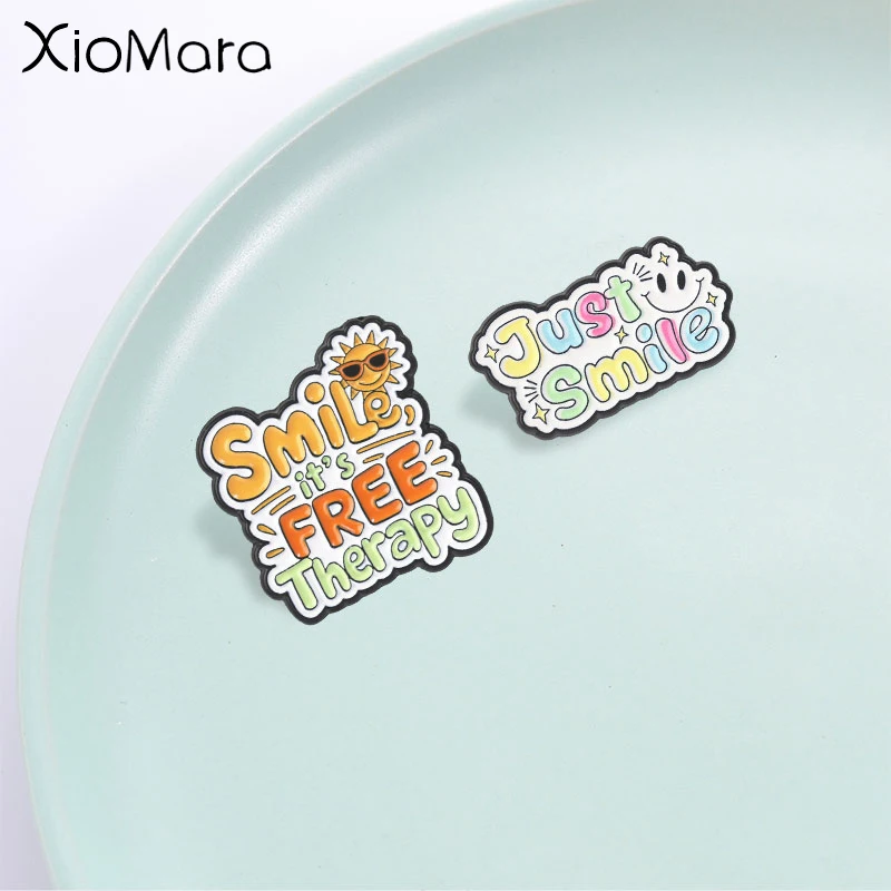 Cheerful Smile Quote Badge, 