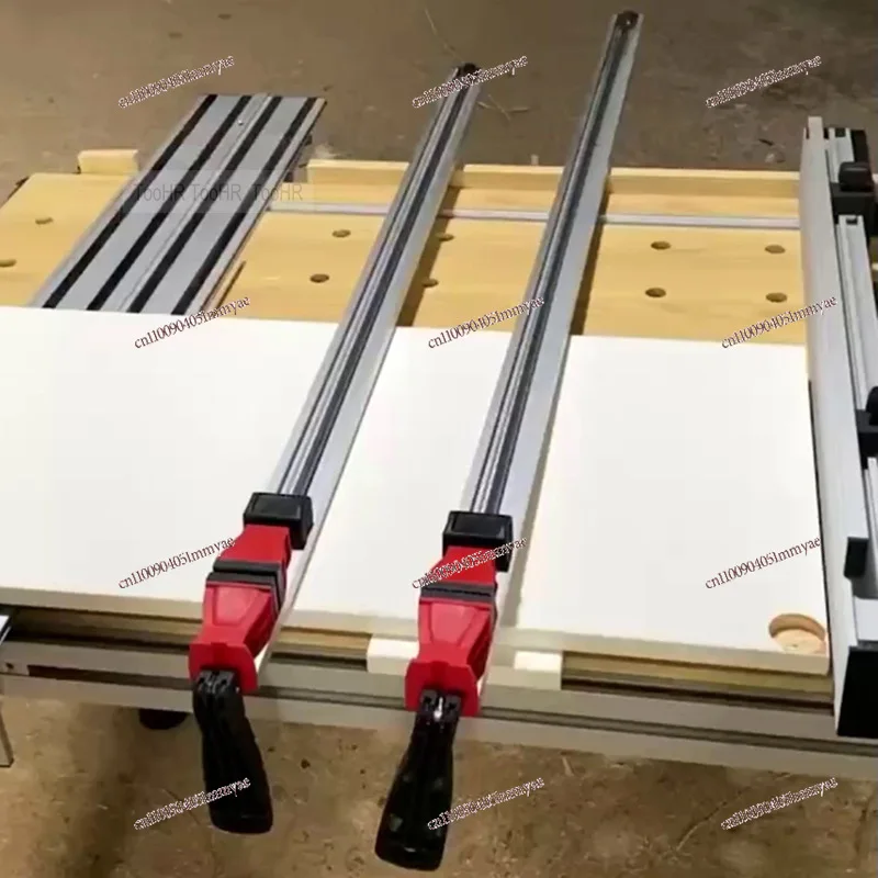 

Woodworking Guide Rail for Circular Saw and Router with Quick Clamp Straight Edge Cutting Grooving