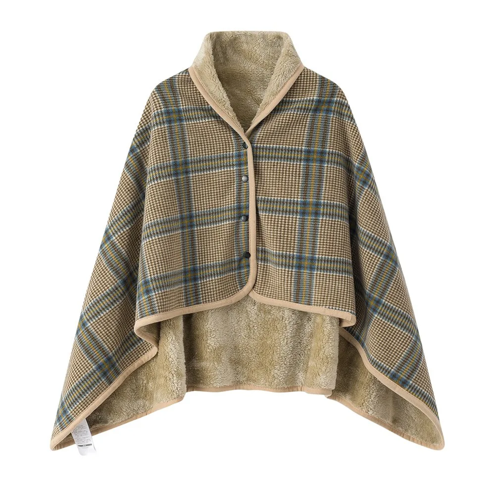 

Multi-function Plaid Wearable Blanket Fleece-lined Thicken Casual Office Blanket Soft Warm Thermal Blanket Winter
