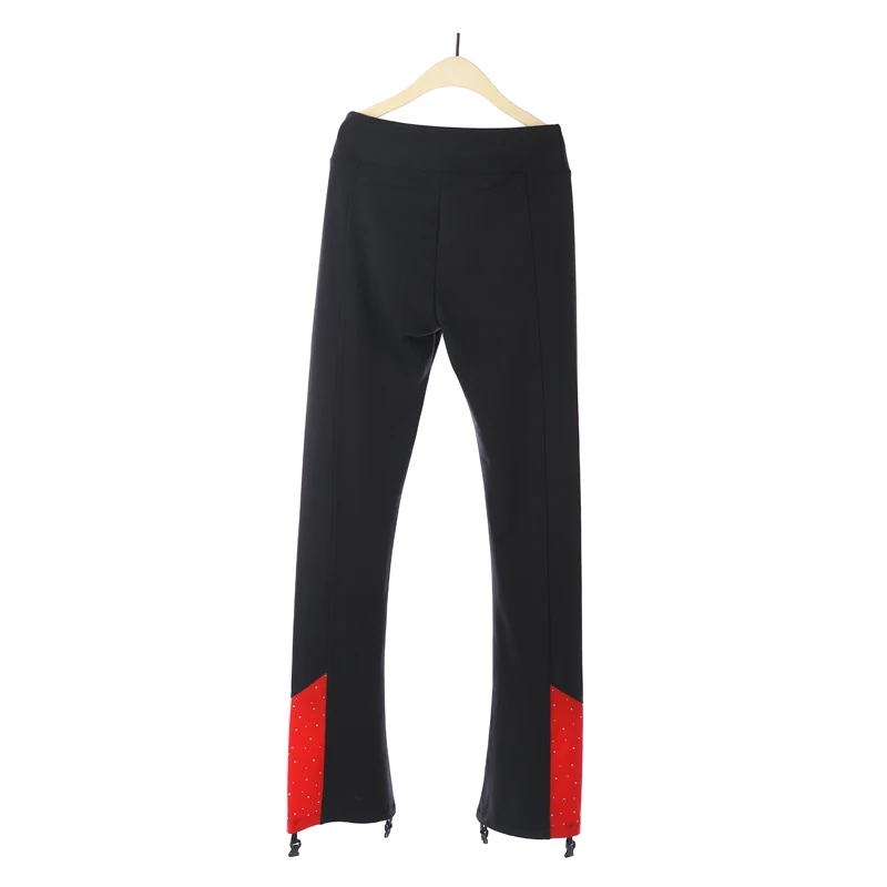 Nasinaya Figure Skating Training Pants Skating Robes Professional Children Adult Brocade Matte Black Plus Color
