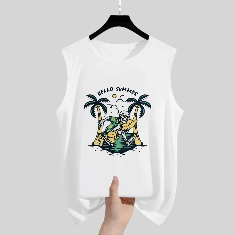 Men's Tank Top 2025 Summer Printed Quick Dry y2k clothing Graphic Solid color Vest tank tops Y2k tops Y2k cotton t-shirts