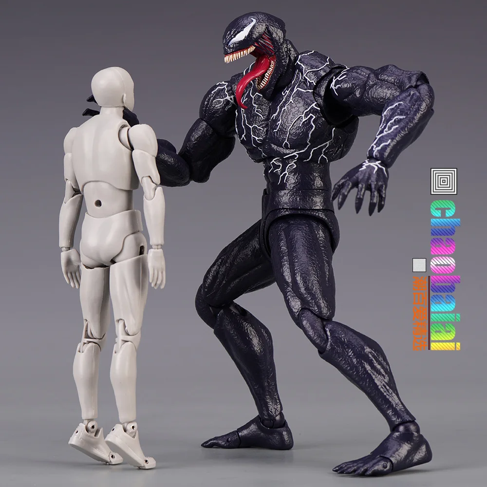 SHF Symbiote Venom figura de acción de 20cm, increíble Spider-Man, modelo articulado, regalo de juguete