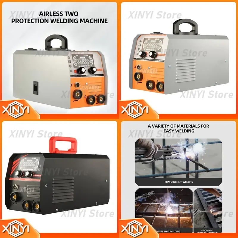 for Gasless MIG TIG Stick 3 in 1 Welder Multi Process Welding Machine for Flux Core Gas Shielded and Arc Welding
